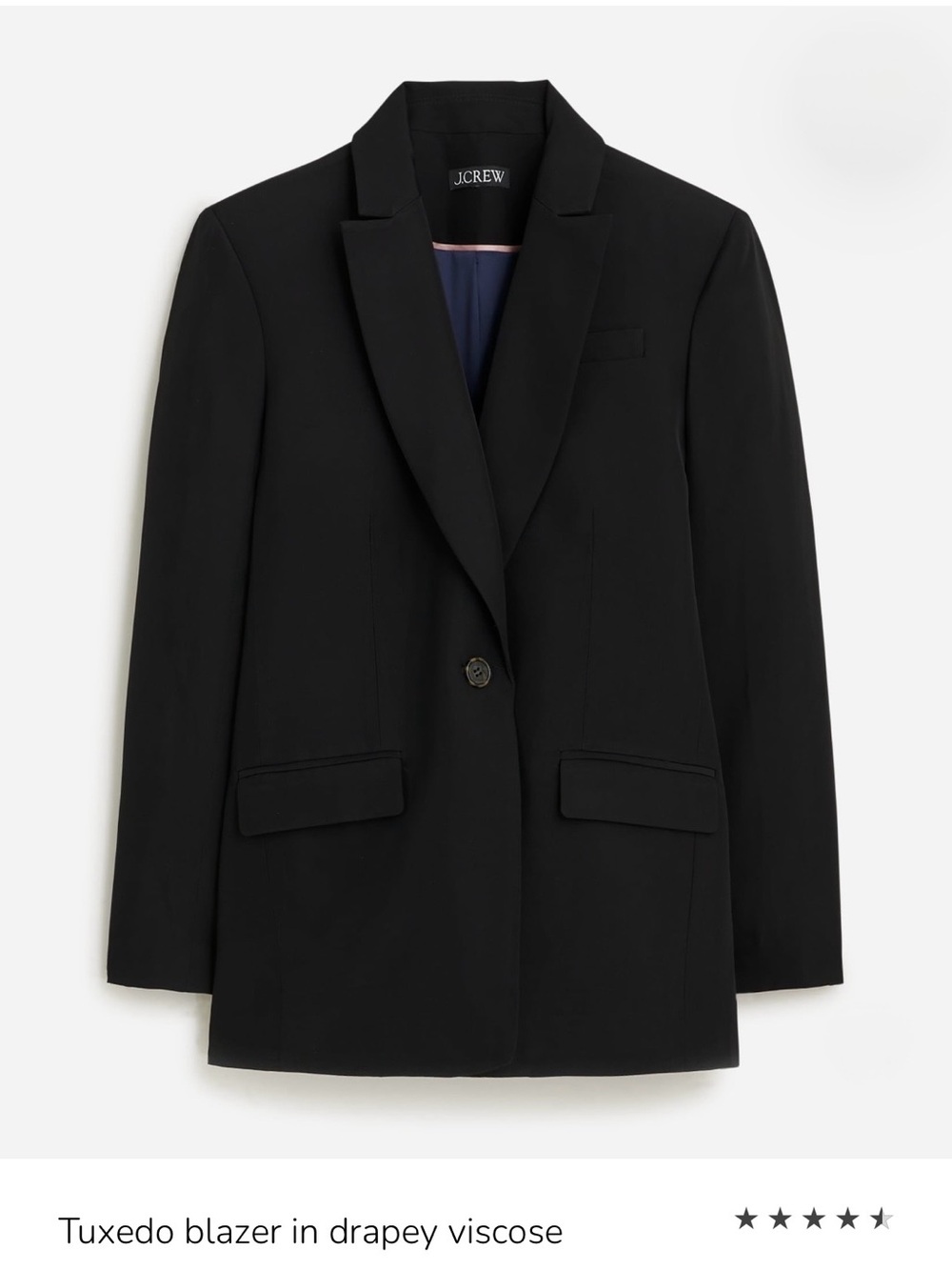 NWOTJ.Crew Women's Black Tuxedo Blazer